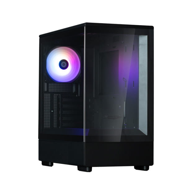 GHE Zalman P10 micro-ATX Gehäuse Tempered Glass Panoramic View - Schwarz