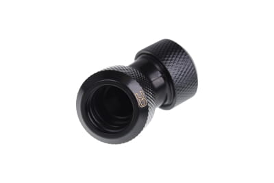 ANS Alphacool Eiszapfen 13mm HardTube Anschraubtülle 45° L-Verbinder - Deep Black PHT EOL