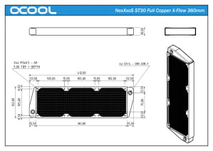 RAD Alphacool NexXxoS ST30 Full Copper X-Flow 360mm Radiator