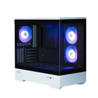 GHE Zalman P30 micro-ATX Gehäuse Tempered Glass Panoramic View - Schwarz/White