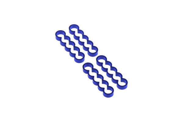 KAB Alphacool Eiskamm Alu X5 Flat - 4mm blue - 4 Stück PHT EOL