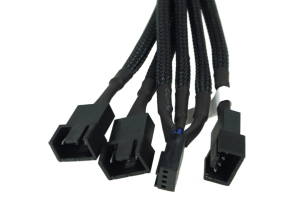 LK Phobya Y-Kabel 4Pin PWM 3x 4Pin PWM - Schwarz 10cm