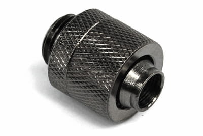 ANS 13/10mm (10x1,5mm) Anschraubtülle G1/4 - gerändelt - black nickel