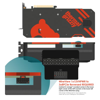 ZK Thermal Grizzly WireView GPU 1x12VHPWR > 3x8Pin PCIe, Reversed