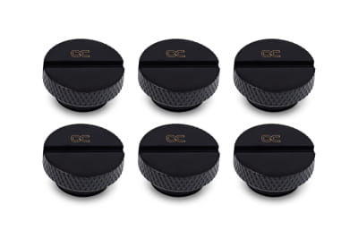 B-Ware Alphacool Eiszapfen Verschlussschraube G1/4 - 6pcs Set Deep Black