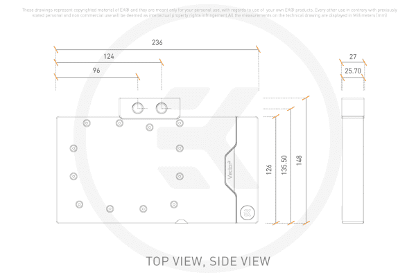 WAK EK Water Blocks EK-Quantum Vector2 FE RTX 4090 D-RGB - Nickel + Plexi