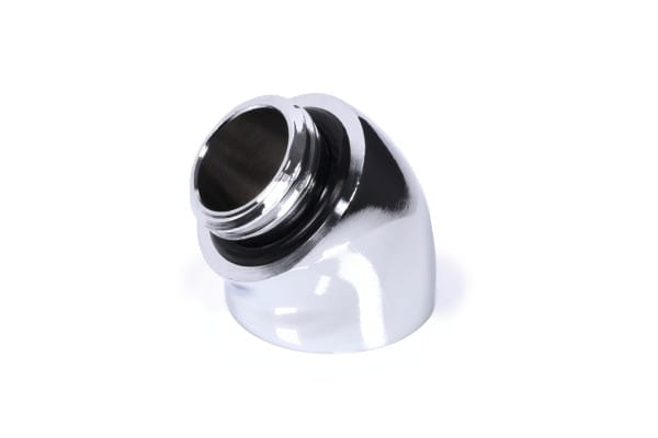 ANF Alphacool Eiszapfen Winkeladapter 45° G1/4 AG auf G1/4 IG - chrome PHT EOL