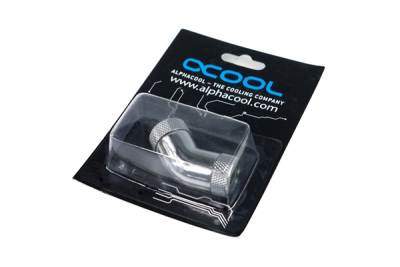 ANF Alphacool HF Winkeladapter 45° - G1/4 drehbar - 2x Innengewinde - Chrome PHT EOL