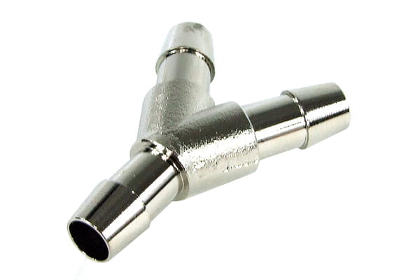 ANT 8mm (10/8mm) Y tubing connector - Brass nickel plated