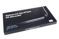 S13 Alphacool HardTube 13mm OD 90° Messing 20/40cm Deep Black
