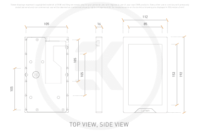 SEN EK Water Blocks EK-Quantum Lumen 7" LCD – Nickel