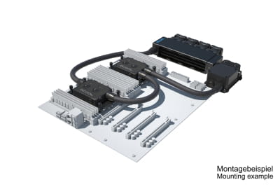 SVK Alphacool ES Pro 1U - 4 x 40 / 2x XPX Pro 1U / Reservoir 1U - DDC310