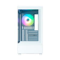 GHE Zalman P10 micro-ATX Gehäuse Tempered Glass Panoramic View - Weiß