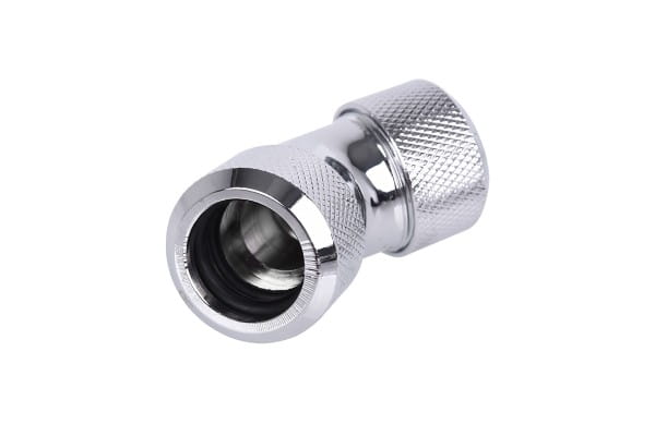 ANS Alphacool Eiszapfen 16mm HardTube Anschraubtülle 45° L-Verbinder - Chrome PHT EOL