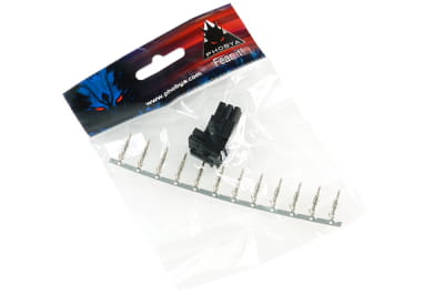 ZK Phobya VGA Power Connector 6Pin Stecker (6-eckig) inkl. 6 Pins - 2 Stück Black EOL