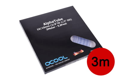 S16 Alphacool Schlauch AlphaTube HF 16/10 (3/8"ID) - Klar 3m (9,8ft) Retailbox 300cm