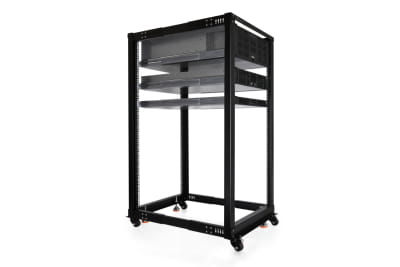 GHE Alphacool ES 19" Open Frame Serverrack 25HE Verstellbare Tiefe