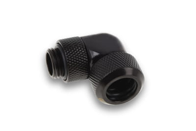 ANS B-Ware Alphacool Eiszapfen 13mm HardTube Anschraubtülle 90° drehbar G1/4 für Acryl/Messingrohre - 4pcs Set Deep Black
