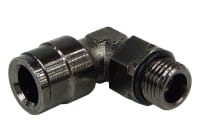 ANP 10mm G1/4 プラグ接続 90° 回転可能 - 完全に黒のニッケル