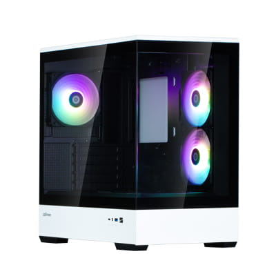 GHE Zalman P30 micro-ATX Gehäuse Tempered Glass Panoramic View - Schwarz/White