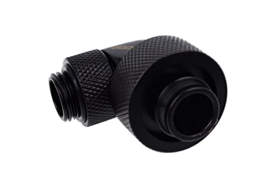 ANS Alphacool Eiszapfen 19/13mm Anschraubtülle 90° drehbar G1/4 - Deep Black PHT EOL