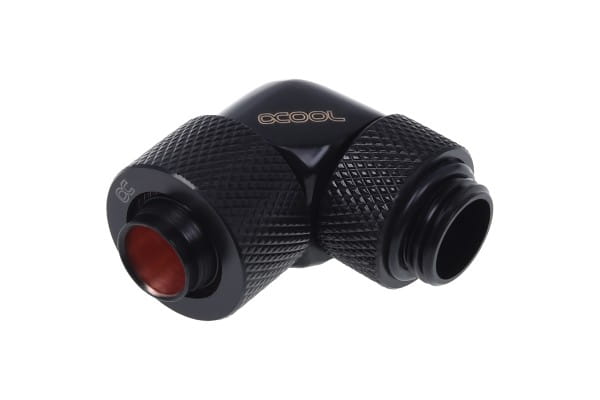 ANS Alphacool HF 13/10 Anschraubtülle 90° drehbar G1/4 - Deep Black PHT EOL