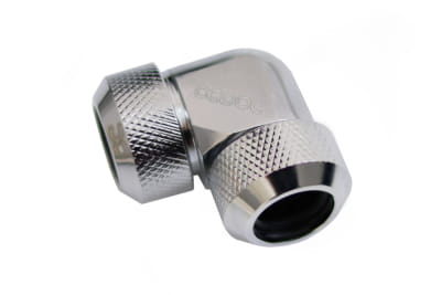 ANS Alphacool Eiszapfen 13mm HardTube Anschraubtülle 90° L-Verbinder Acryl- Messingrohre - Chrome ANS Alphacool Eiszapfen 13mm HardTube Anschraubtülle 90° L-Verbinder Acryl- Messingrohre - Chrome