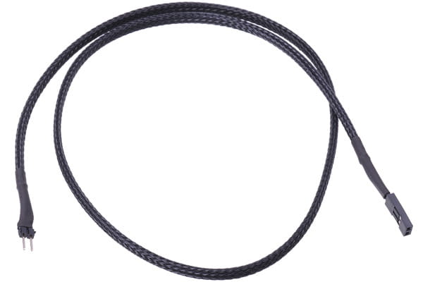 ZK Phobya 2pin-Kabel Verlängerung Buchse/Stecker 60cm - Schwarz