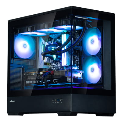 GHE Zalman P30 V2 micro-ATX Gehäuse Tempered Glass Panoramic View - Schwarz