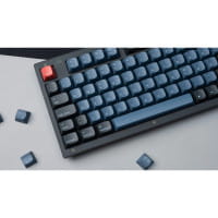 TAT B-Ware Keychron V6 - Gaming-Tastatur schwarz/blau, DE-Layout, Gateron G Pro Brown, Hot-Swap, PBT