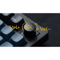 TAT Keychron V6 - Gaming-Tastatur schwarz/blau, DE-Layout, Gateron G Pro Brown, Hot-Swap, PBT