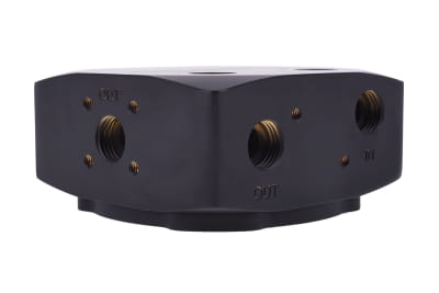 PUZ B-Ware Alphacool Eisdecke D5 Messing Aufsatz - Deep Black