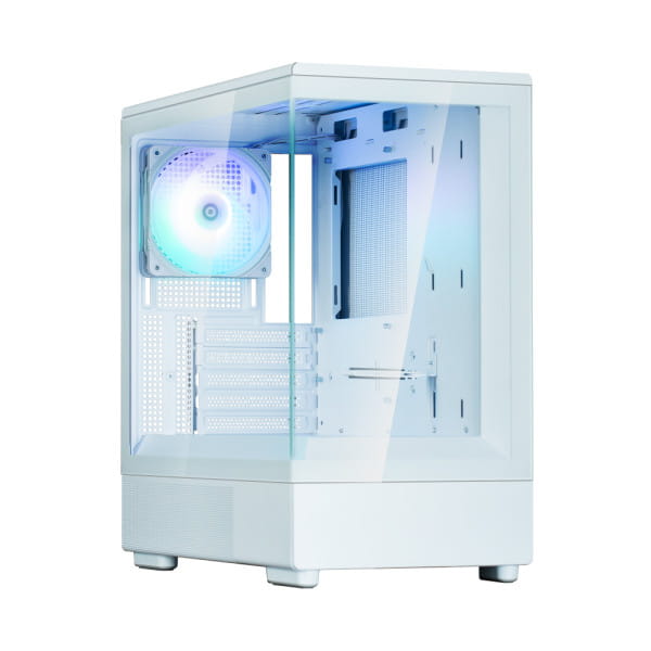 GHE Zalman P10 micro-ATX Gehäuse Tempered Glass Panoramic View - Weiß