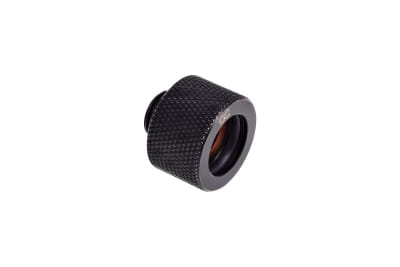 ANS Alphacool HT 16mm HardTube Anschraubtülle G1/4 - gerändelt - Deep Black Sixpack PHT EOL