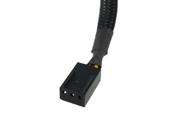 Phobya Y-Kabel 3Pin Molex auf 4x 3Pin Molex -  Schwarz 60cm
