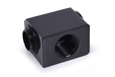 ANF Alphacool Low Profile ES L-Verbinder drehbar G1/4 AG auf G1/4 IG - Deep Black