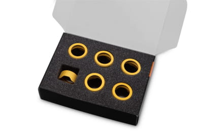 EK Water Blocks EK-Quantum Torque Compression Ring 6-Pack HDC 16 – Satin Gold