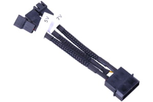 KAB Phobya Adapter 4Pin Molex auf 3Pin 5V/7V/12V - Schwarz 10cm