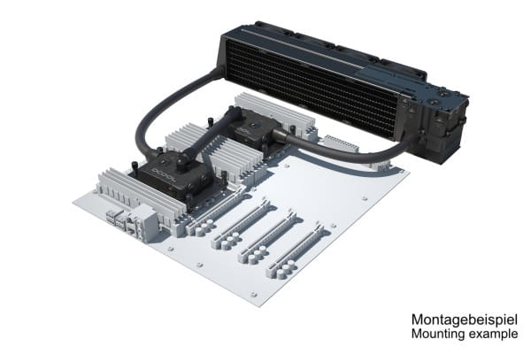 SVK Alphacool ES Pro 2U - 4 x 80 / 2x XPX Pro 1U / Reservoir 2U - DDC310