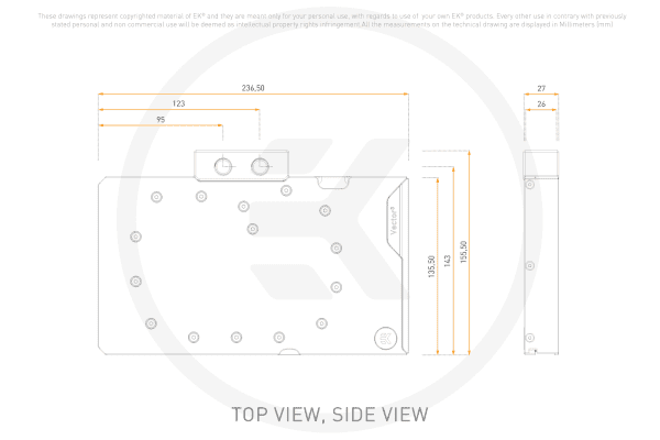 WAK EK Water Blocks EK-Quantum Vector³ Suprim RTX 5090 - Plexi