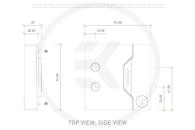 WAC EK Water Blocks EK-Quantum Velocity2 D-RGB - 1200 Nickel + Acetal