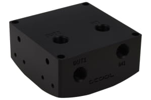 PUZ Alphacool Eisdecke D5 Aufsatz - Black Acetal G1/4 - (VPP755/VPP655/TPP644/MCP655) V.3