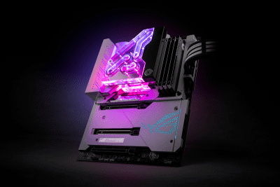 WAC EK Water Blocks EK-Quantum Momentum2 VRM Bridge ROG Maximus Z690 Formula D-RGB - Plexi