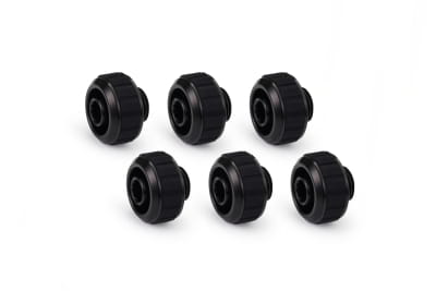 Alphacool Apex Grip SoftTube fitting 16/10mm G1/4 black Set 6 pcs