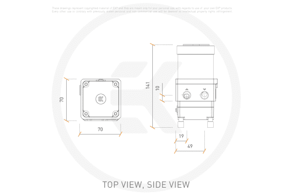 PUM EK Water Blocks EK-Quantum Kinetic TBE 120 VTX PWM D-RGB Black EOL
