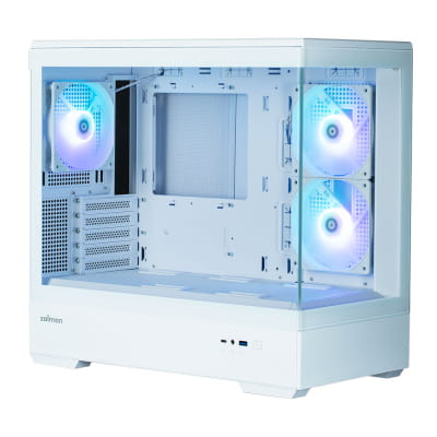 GHE Zalman P30 V2 micro-ATX Gehäuse Tempered Glass Panoramic View - Weiß