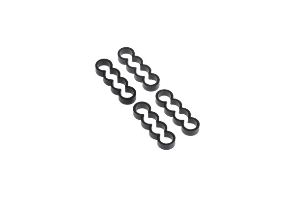 KAB Alphacool Eiskamm Alu X4 Flat - 4mm black - 4 Stück PHT EOL