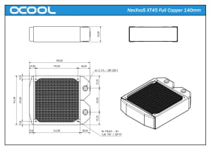 RAD Alphacool NexXxoS XT45 Full Copper 140mm Radiator