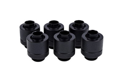 ANS Alphacool Eiszapfen 13/10mm Anschraubtülle G1/4 - Deep Black Sixpack