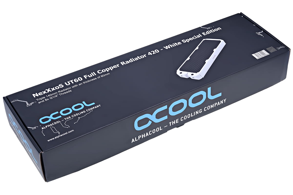 Alphacool NexXxoS UT60 フルカッパー 420mm ラジエーター - ホワイト スペシャル エディション | Aquatuning